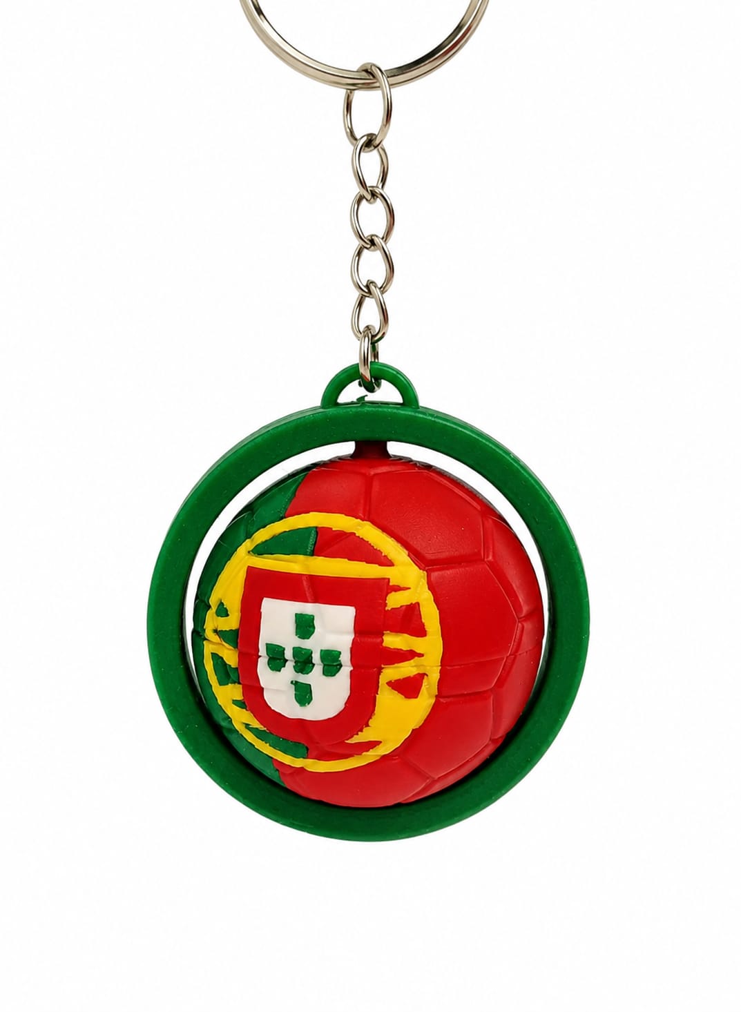Chaveiro giratorio com bandeira de pais impresso em 3D